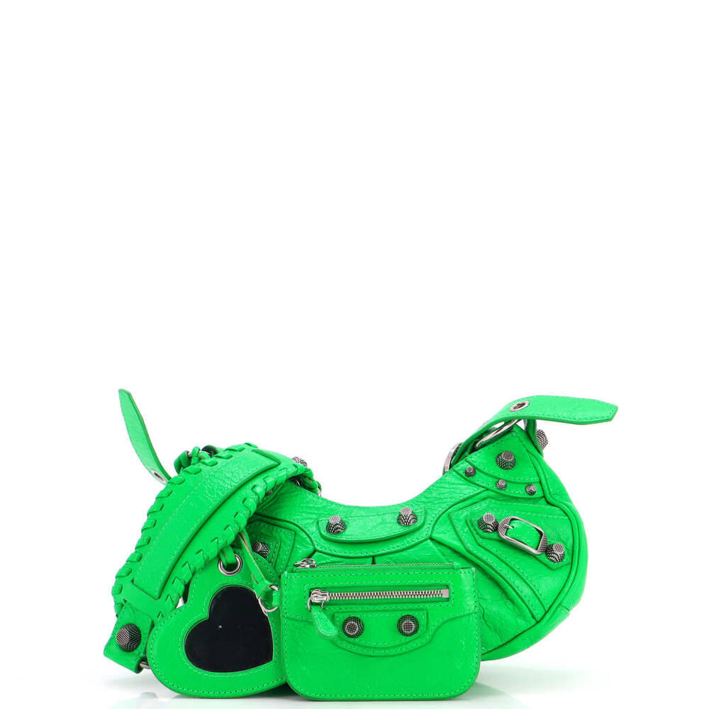 Balenciaga XS Le Cagole Giant Studs Shoulder Bag Leather